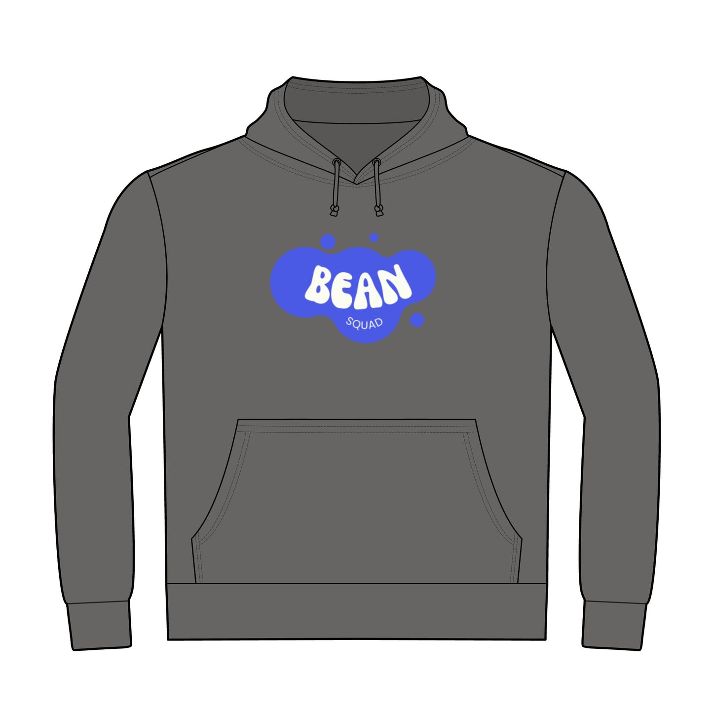 Fun "Bean Squad" Unisex Heavyweight Pullover Hoodie, Casual Wear, Gift for Friends, Cozy Loungewear, Ideal for Birthdays