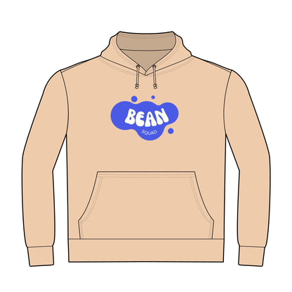 Fun "Bean Squad" Unisex Heavyweight Pullover Hoodie, Casual Wear, Gift for Friends, Cozy Loungewear, Ideal for Birthdays
