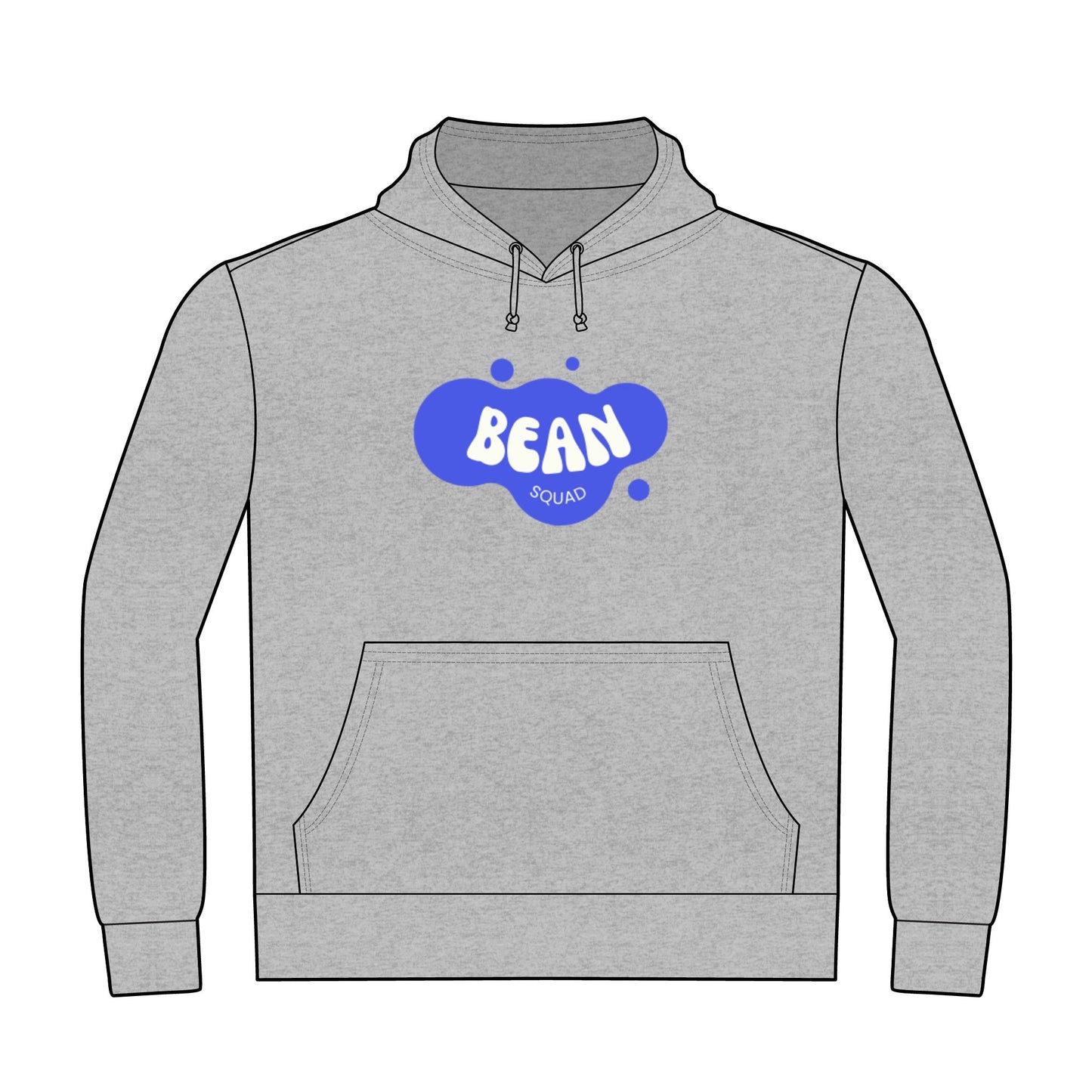 Fun "Bean Squad" Unisex Heavyweight Pullover Hoodie, Casual Wear, Gift for Friends, Cozy Loungewear, Ideal for Birthdays